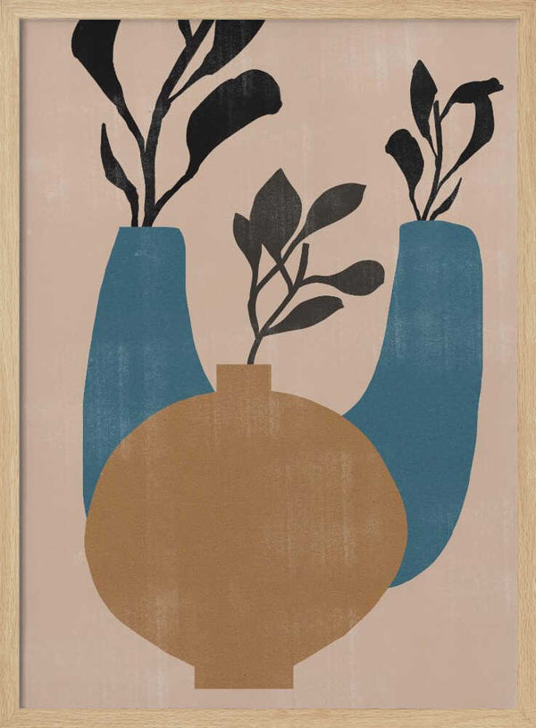 Tablou înramat „Vases No7.” de THE MIUUS STUDIO