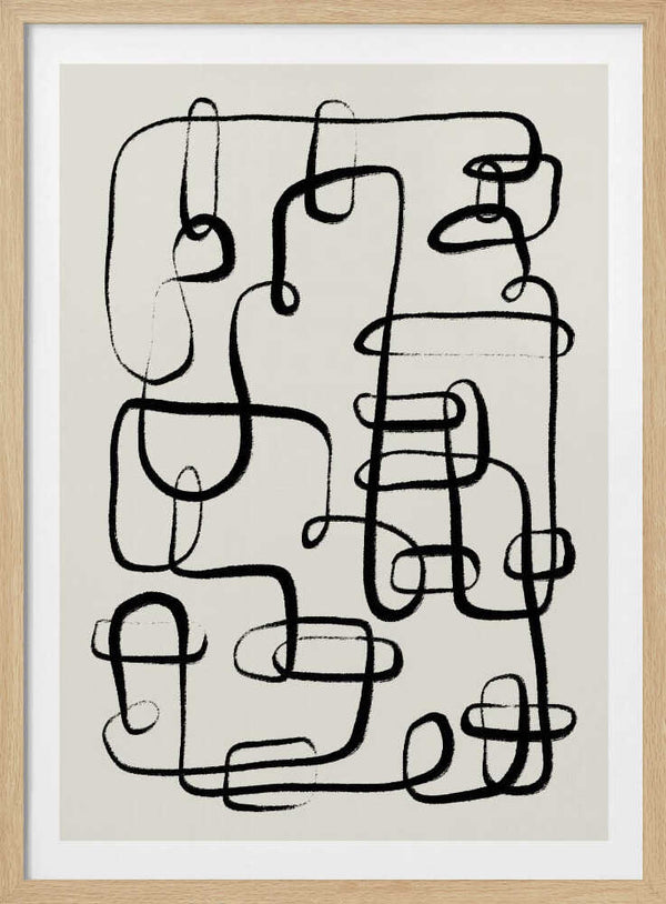 Tablou înramat „Endless Curves Dance” de Treechild