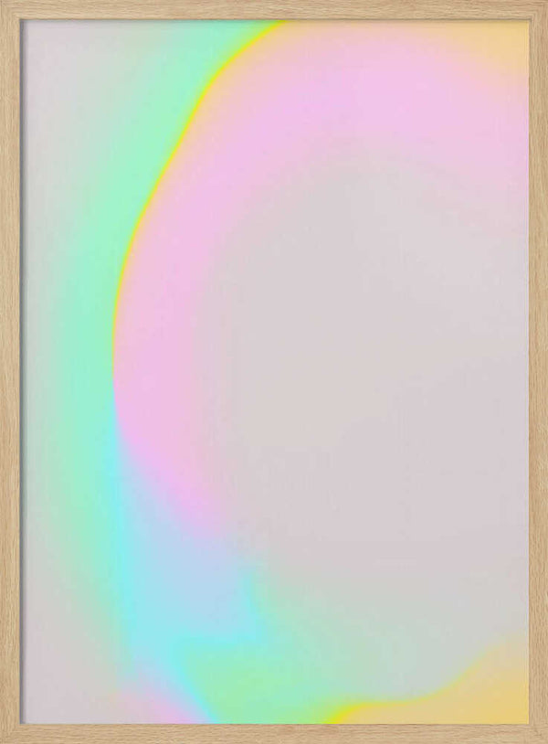 Tablou înramat „Pastel Glow Curve” de Treechild