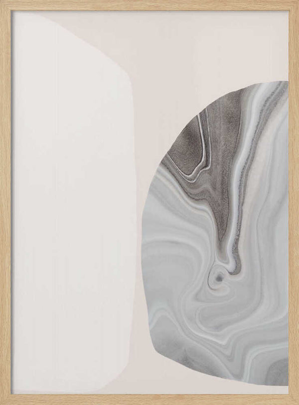 Tablou înramat „Marble Texture with Fluid Lines” de uplusmestudio