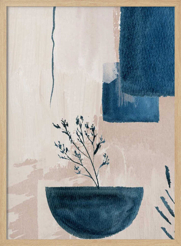 Tablou înramat „Calm Blues-3” de Sally Ann Moss