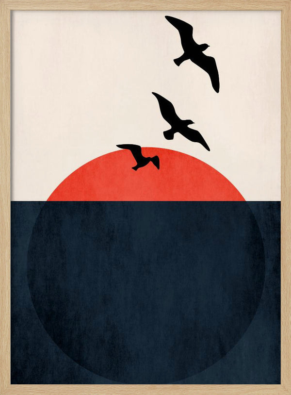 Tablou înramat „Sunset Breeze” de Kubistika