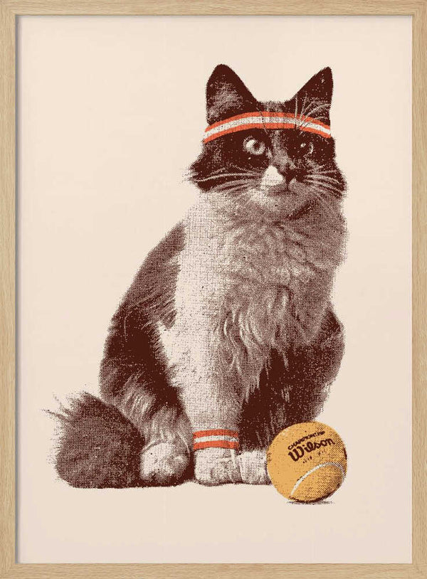 Tablou înramat „Chat Tennis” de Florent Bodart