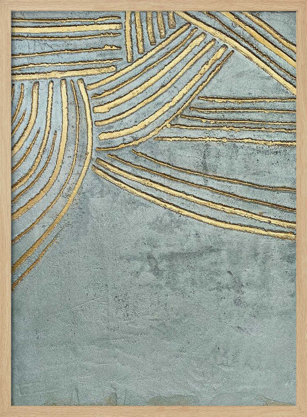 Tablou înramat „Ancient Gold Sun” de Alyson Storms