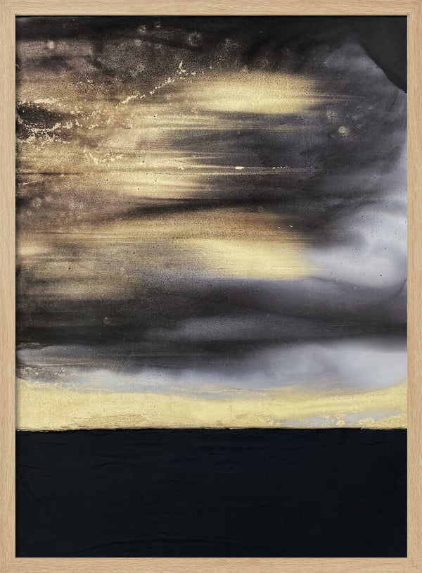 Tablou înramat „Gold Noir” de Alyson Storms