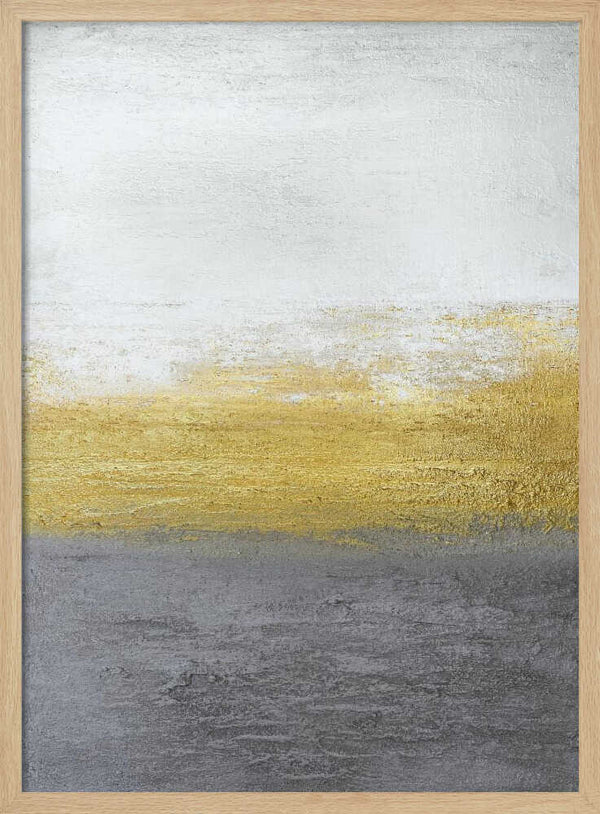 Tablou înramat „Gray and Gold” de Alyson Storms