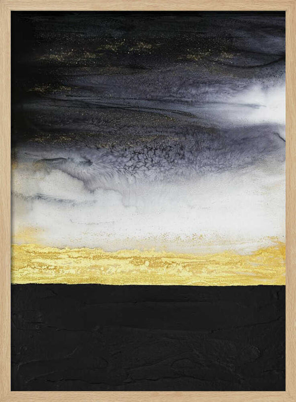 Tablou înramat „Noir and Gold” de Alyson Storms