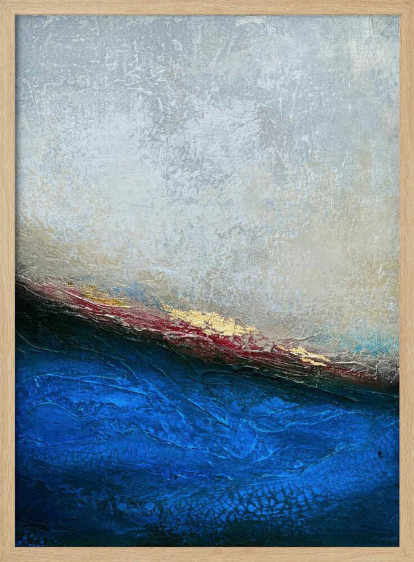 Tablou înramat „Slate Wave” de Alyson Storms