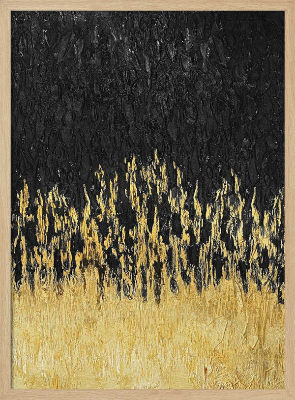 Tablou înramat „Starry Golden Night” de Alyson Storms