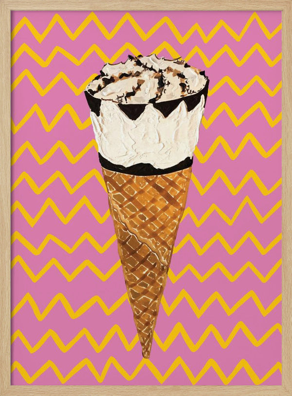 Tablou înramat „Cornetto Pink” de Alice Straker