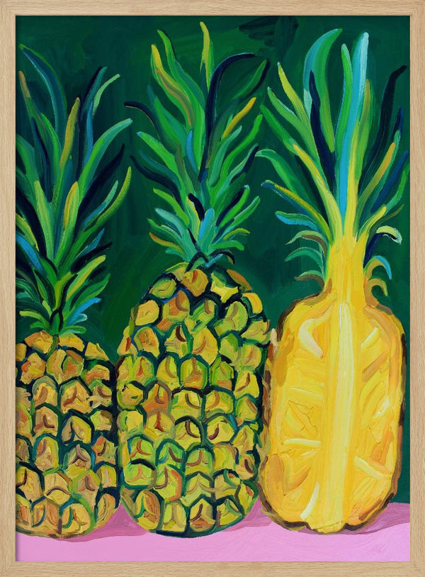 Tablou înramat „Pineapples” de Alice Straker