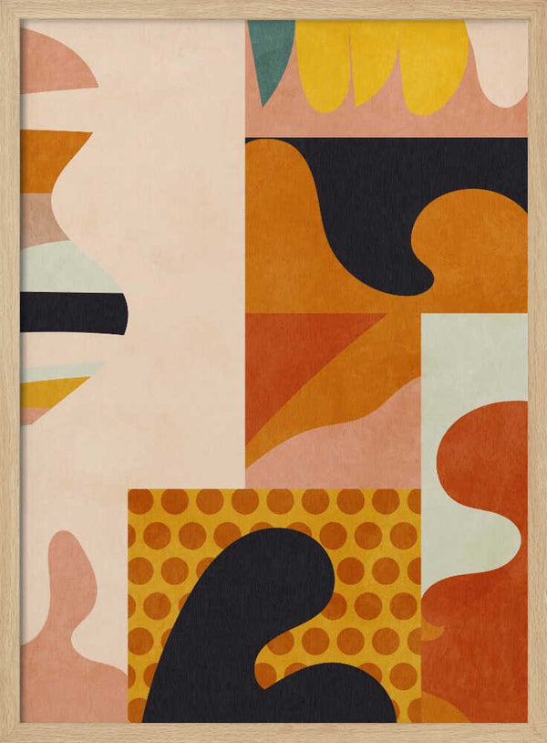 Tablou înramat „Playing Around Shapes 5” de Ana Rut Bre