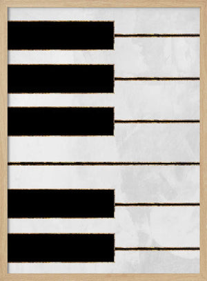 Tablou înramat „Black and gold piano” de Sarah Manovski