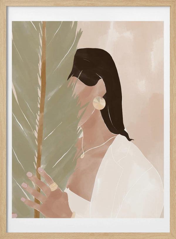 Tablou înramat „Plant Girl” de Ivy Green Illustrations