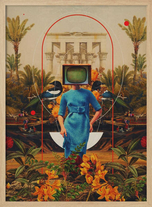 Tablou înramat „Her Asymmetries” de Frank Moth