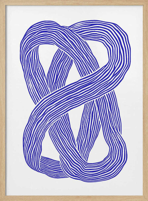 Tablou înramat „Blue Infinity Loop” de Treechild