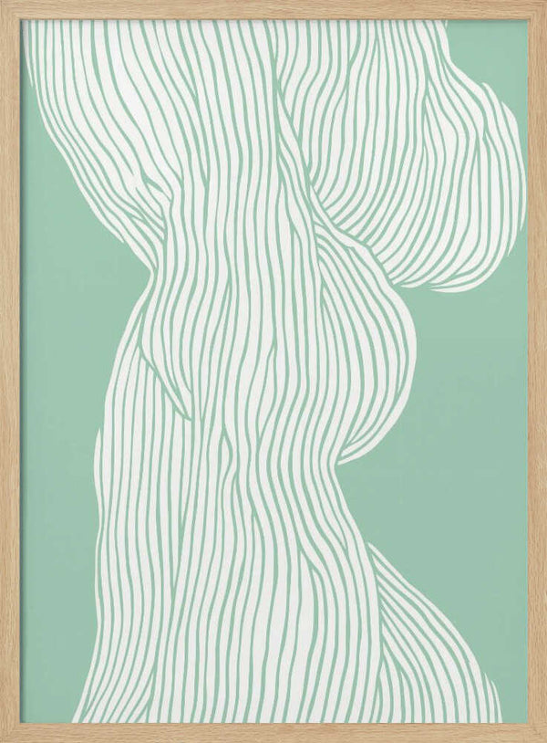 Tablou înramat „Flowing Line Elegance” de Treechild