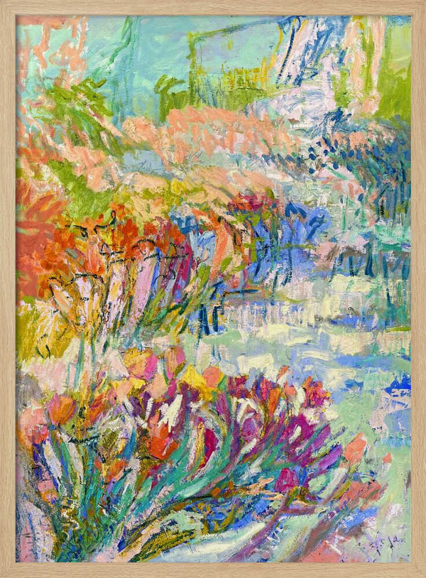 Tablou înramat „Vibrant Garden Path” de Dorothy Fagan