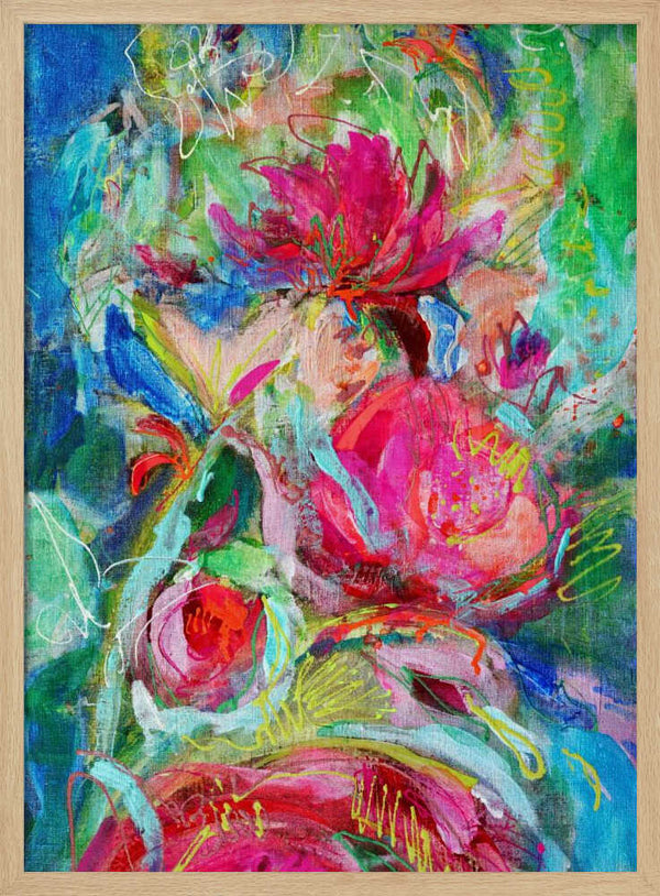 Tablou înramat „Vibrant Petal Symphony” de Dorothy Fagan