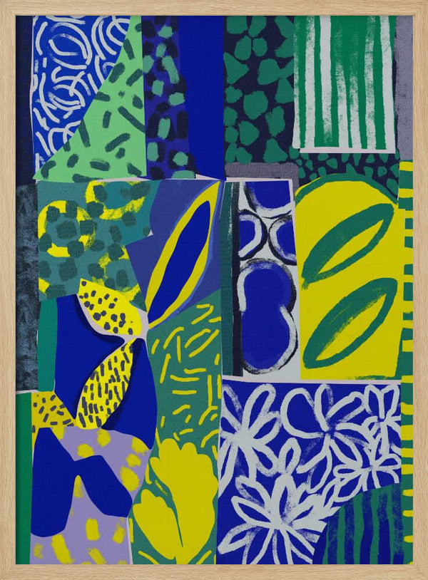 Tablou înramat „Vibrant Patchwork” de Treechild