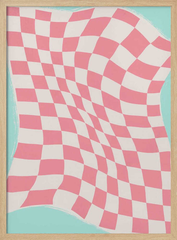 Tablou înramat „Rippled Checkered Wave” de Little Dean