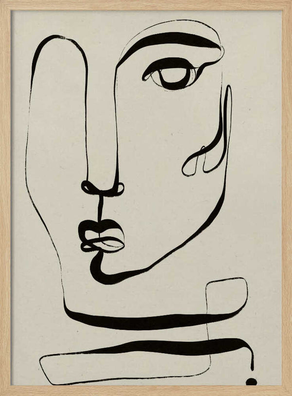 Tablou înramat „La Visage” de Treechild