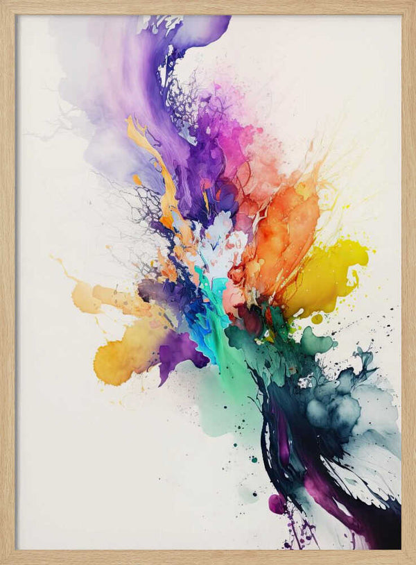 Tablou înramat „Vibrant Color Burst” de Mauro