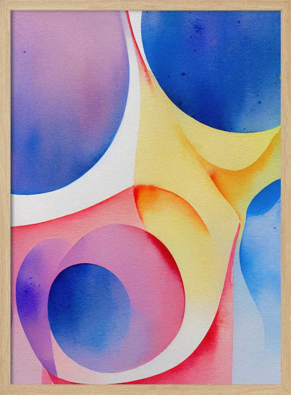 Tablou înramat „Nature Inspired Abstract Watercolor  (Day 40)” de Mauro