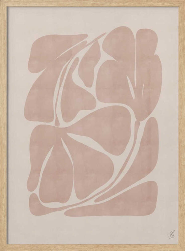 Tablou înramat „Beige Abstract Shapes” de Anne-Marie Volfova