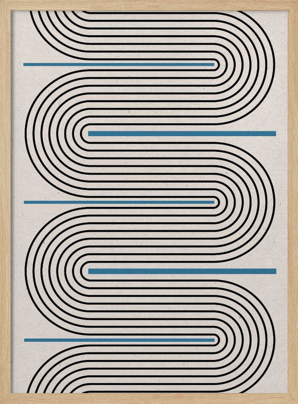 Tablou înramat „Curved Lines Harmony” de THE MIUUS STUDIO