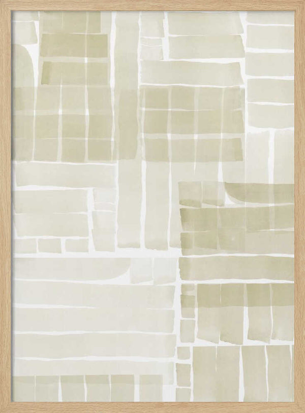 Tablou înramat „Neutral Tangle Grid 2” de cartissi