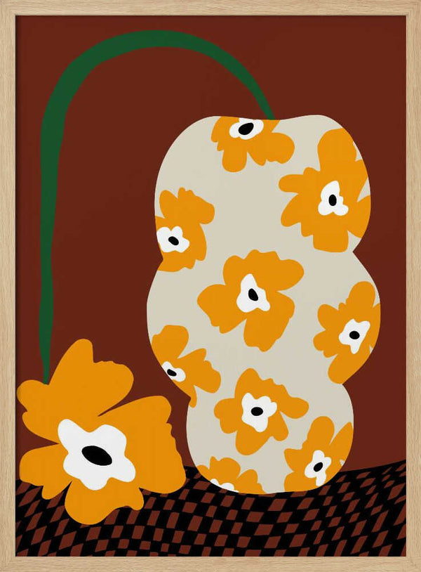 Tablou înramat „Blooms & Pottery” de Miho Art Studio