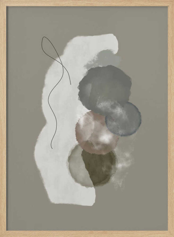 Tablou înramat „Organic shapes in earthly tones” de Imaginative