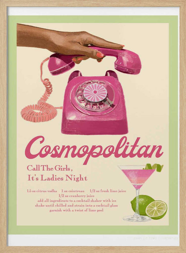 Tablou înramat „Jlr Cocktails Cosmopolitan” de Jenny Liz Rome