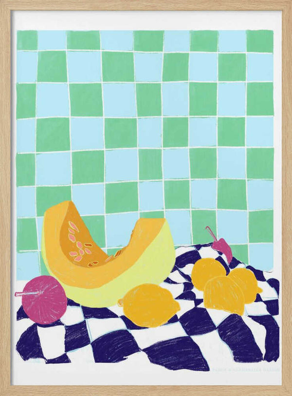 Tablou înramat „Pandc Neonstilllife Copy” de Jenny Liz Rome