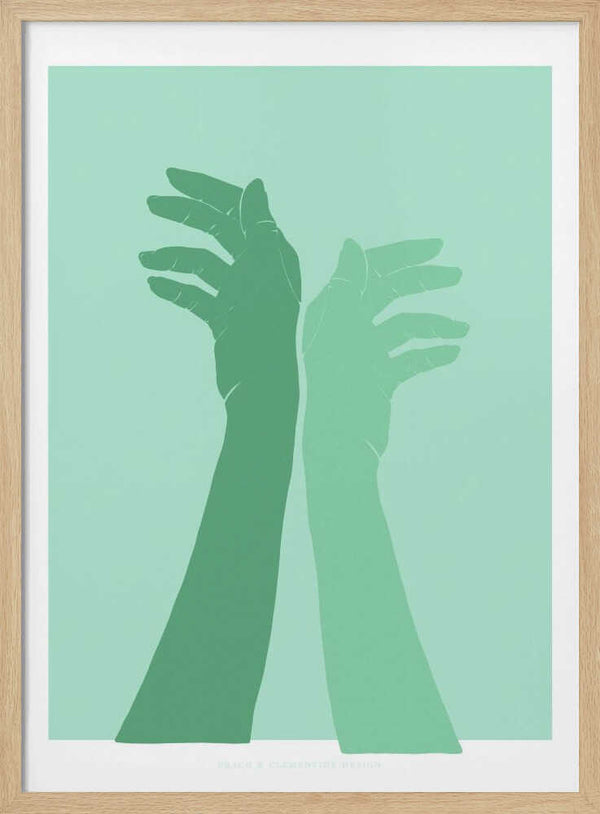 Tablou înramat „Pandc Handsingreen Copy” de Jenny Liz Rome