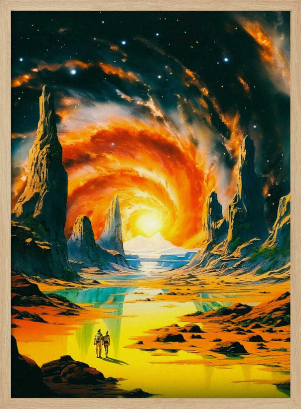 Tablou înramat „Romantic Space Walk” de Taudalpoi