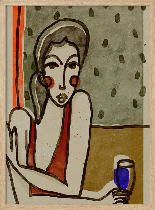 Tablou înramat „Café Contemplation” de Treechild