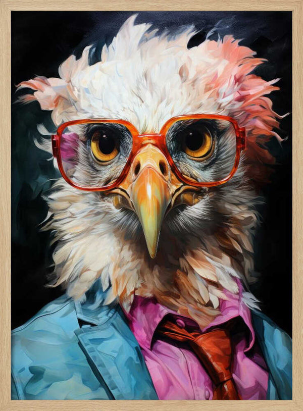 Tablou înramat „Dove Watercolor Animal Art” de Justyna Jaszke