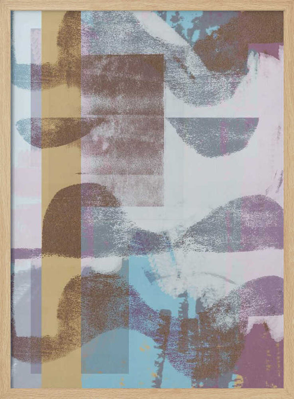 Tablou înramat „Abstract Shapes In Warm Pastel Colors  0010” de Dina Dankers