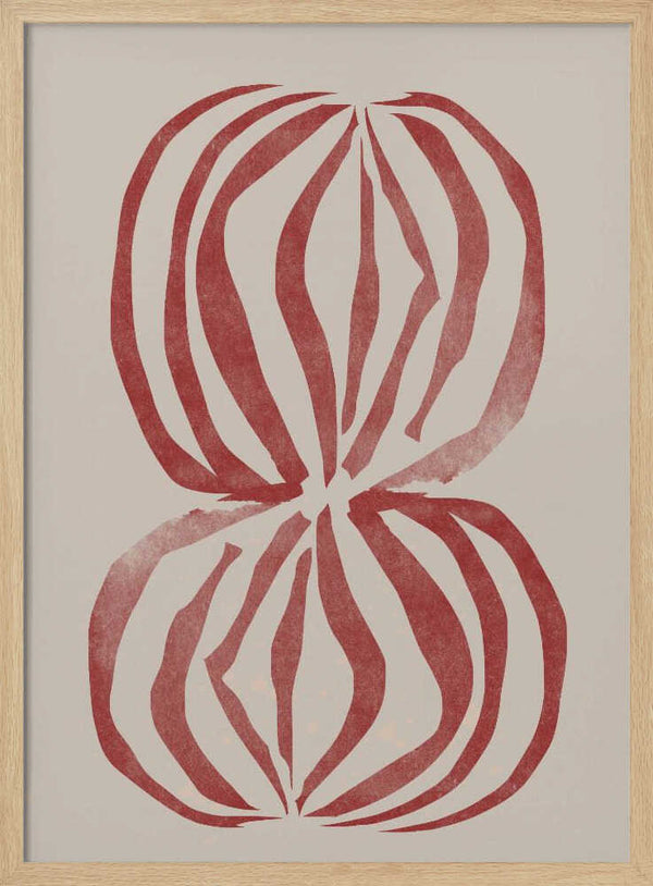 Tablou înramat „Crimson Echoforms” de THE MIUUS STUDIO