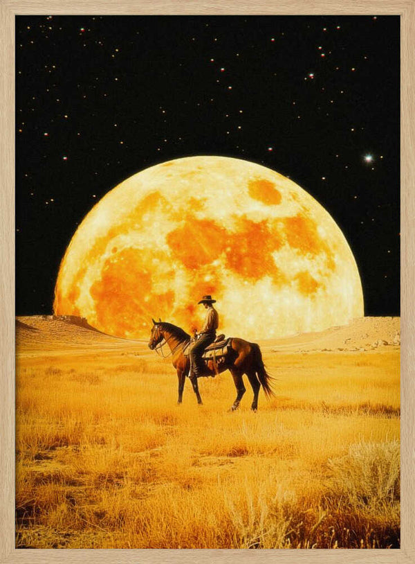 Tablou înramat „Lunar Cowboy” de Taudalpoi