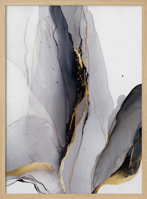 Tablou înramat „Golden Veins Flow” de Alevtina Shelest