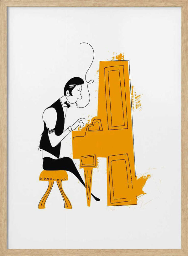 Tablou înramat „New Orleans Pianist” de Nicholas