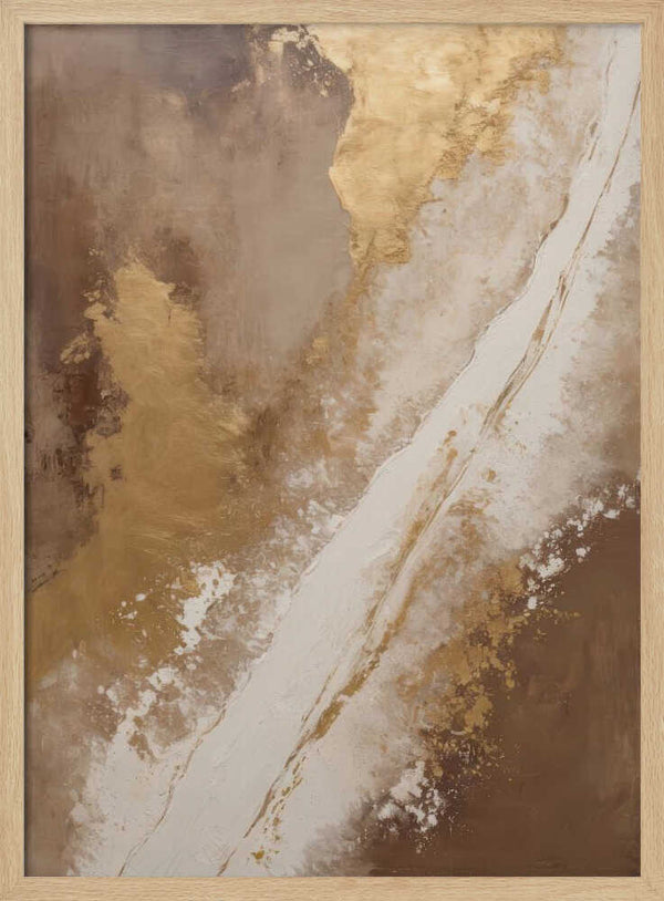 Tablou înramat „Earthy Tones With Gold Accents” de Alpenglow Workshop