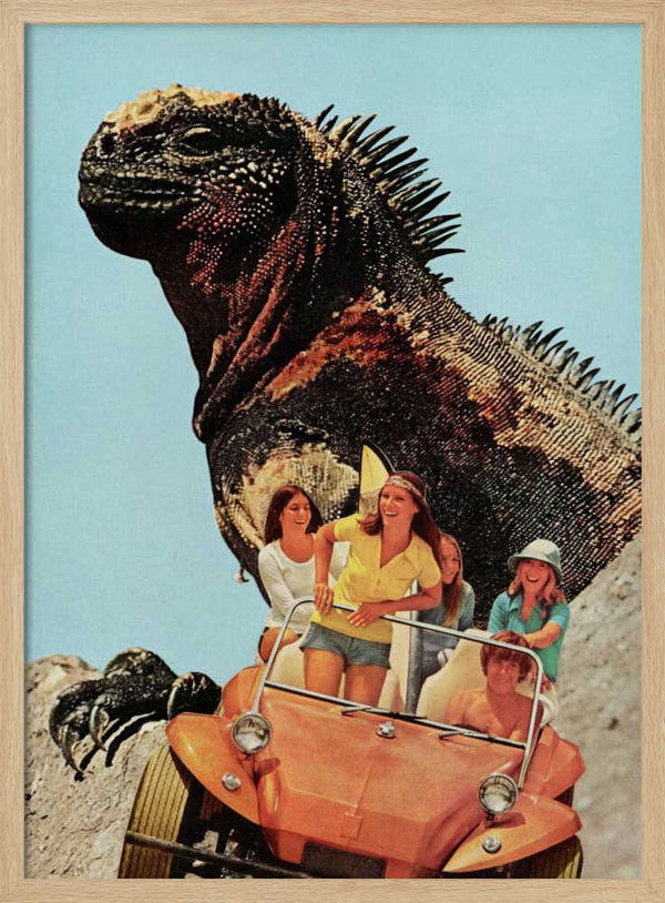 Tablou înramat „Iguana Beach Weekend” de Mikhail Siskoff