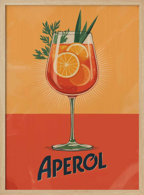 Tablou înramat „Aperol Vintage No 3” de Andreas Magnusson