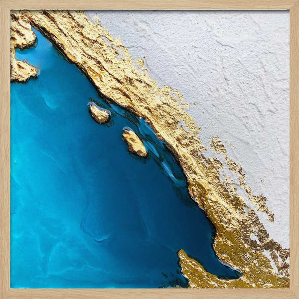 Tablou înramat „Frozen Golden Ocean 2” de Alyson Storms