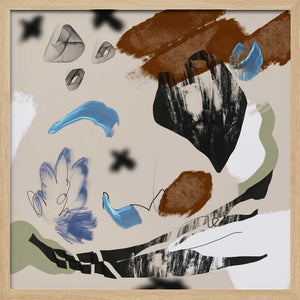 Tablou înramat „Mixed media abstract composition” de Little Dean