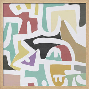 Tablou înramat „ Colorful Shapes and Geometric Patterns” de Little Dean